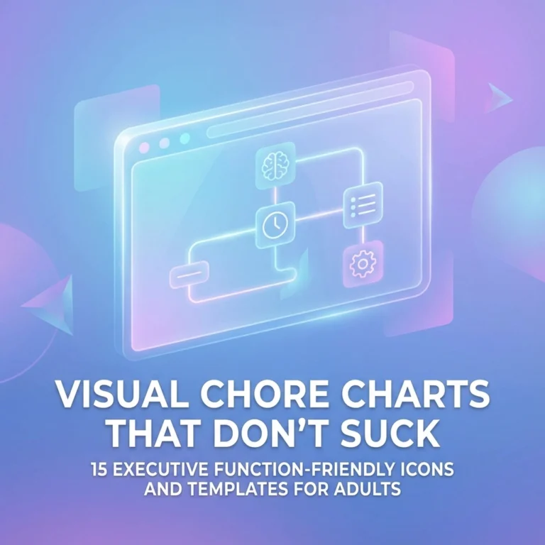 Visual Chore Charts That Don't Suck: 15 Executive Function-Friendly Icons and Templates for Adults