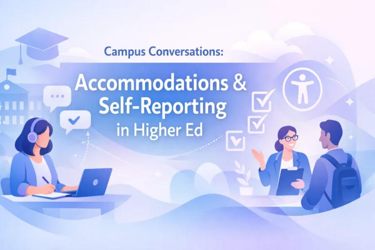 Campus Conversations: Accommodations & Self-Reporting in Higher Ed