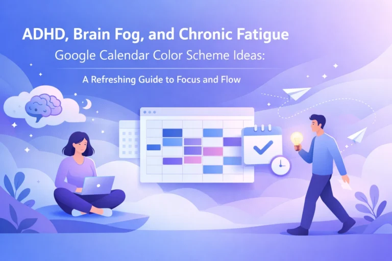 ADHD, Brain Fog, and Chronic Fatigue Google Calendar Color Scheme Ideas: A Refreshing Guide to Focus and Flow