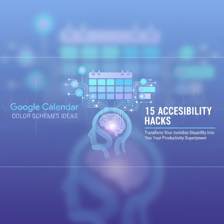 Google Calendar Color Schemes Ideas: 15 Accessibility Hacks to Transform Your Invisible Disability Into Your Productivity Superpower