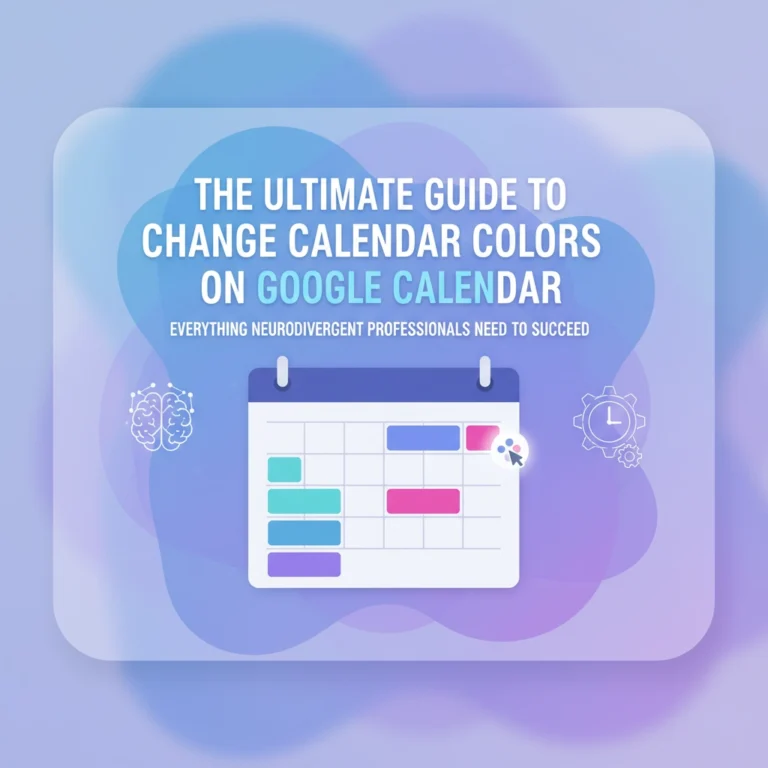 The Ultimate Guide to Change Calendar Colors on Google Calendar: Everything Neurodivergent Professionals Need to Succeed