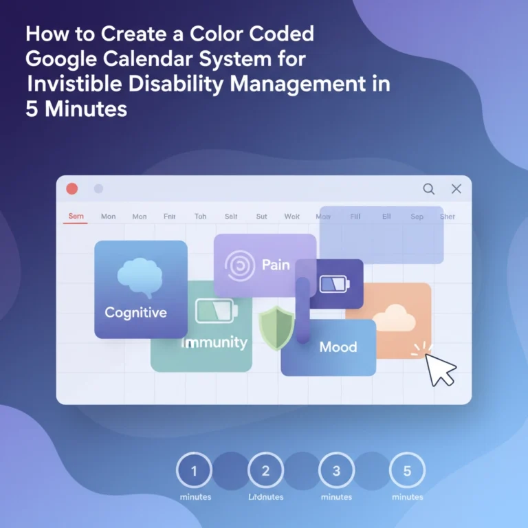 How to Create a Color Coded Google Calendar System for Invisible Disability Management in 5 Minutes