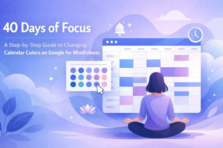 40 Days of Focus: A Step-by-Step Guide to Changing Calendar Colors on Google for Mindfulness