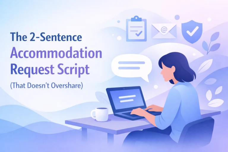 The 2-Sentence Accommodation Request Script (That Doesn’t Overshare)