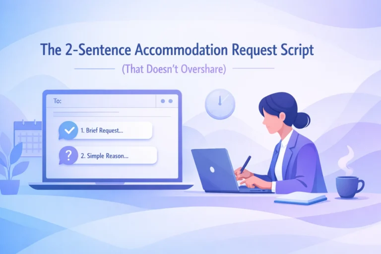 The 2-Sentence Accommodation Request Script (That Doesn’t Overshare)