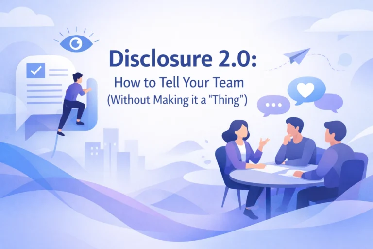 Disclosure 2.0: How to Tell Your Team (Without Making it a ‘Thing’)